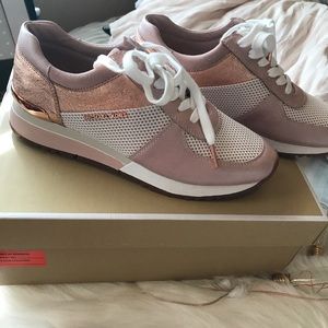 michael kors rose gold trainers